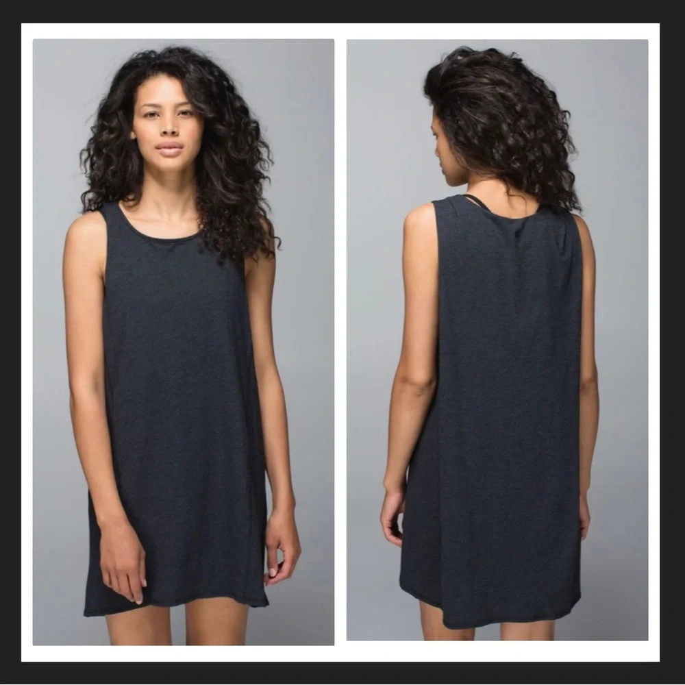 Lululemon Salutation To Savasana Dress Heathered Black